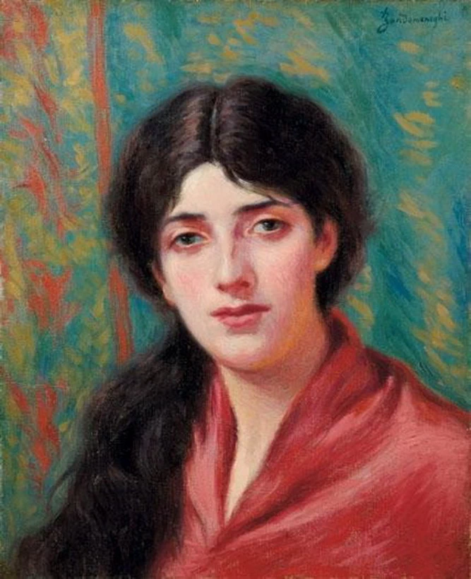 Busto di ragazza bruna